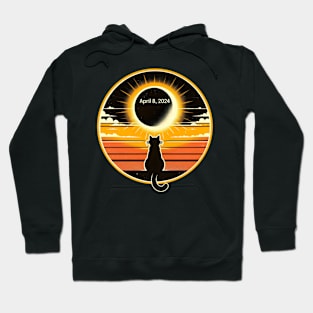 Cat Solar April 8, 2024 Eclipse Sunset Hoodie